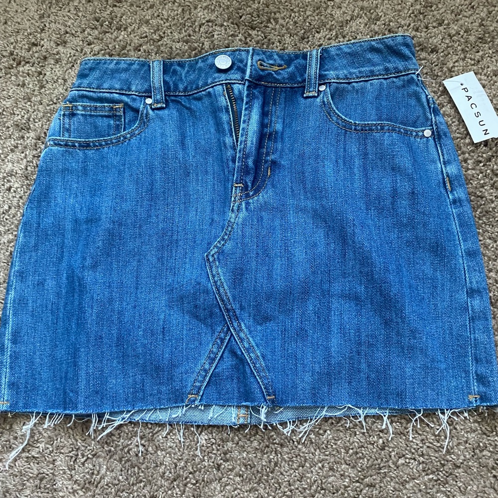 Pacsun Medium Wash Denim Skirt